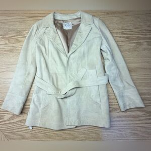 Women's Cream colored Suede Jacket